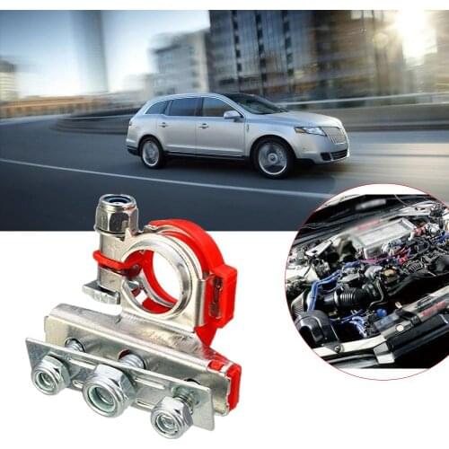 Car Top-Post Battery Cable Terminal Positive/Negative Clamp Connector Kit 12V