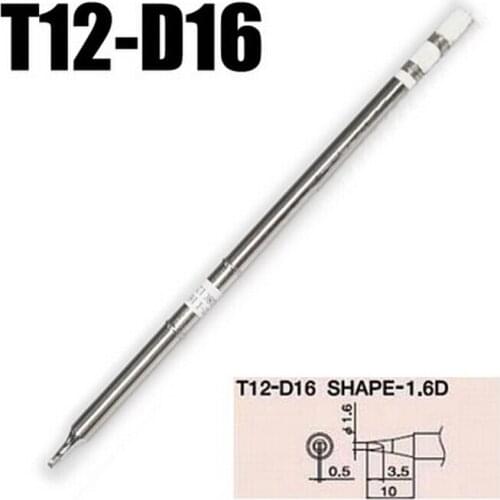 2pcs/lot Free shipping lead-free Solder Iron T12-D16 Soldering Tips for HAKKO FX-950/FX-951
