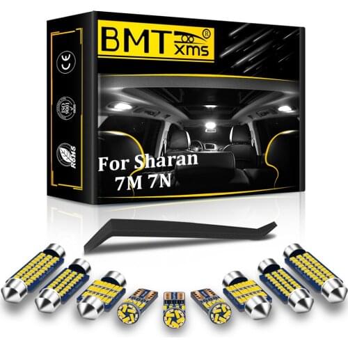 BMTxms Vehicle LED Interior Map Dome Trunk Light Kit Canbus Car Lighting Accessories For Volkswagen VW Sharan 7M 7N 1995-2018