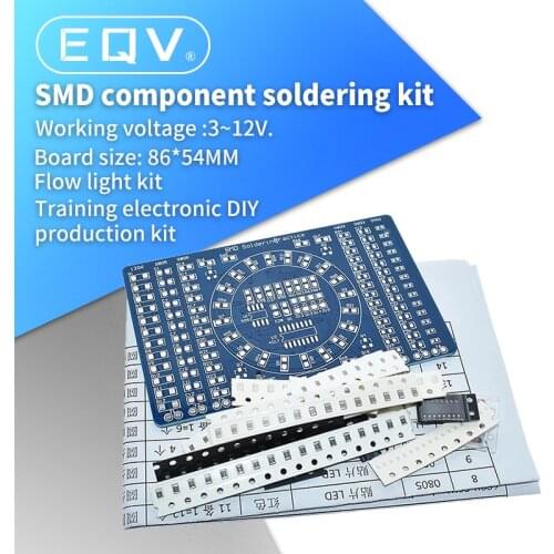 CD4017 Rotating LED SMD NE555 Soldering Practice Board DIY Kit Fanny Skill Training Electronic Suit