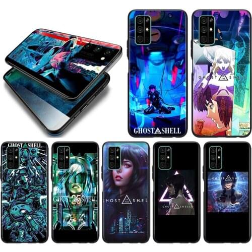 Anime Ghost In The Shell Silicone Cover For Huawei Honor 10i 10 9C 9A RU 9X 9N 9S 9 Pro Lite Play 3E V9 Black Phone Case