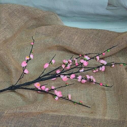 Plum Blossom Artificial Silk Flower Long Branch Winter Plum Fake Flower DIY Home Table Decoration Flower Arrangement