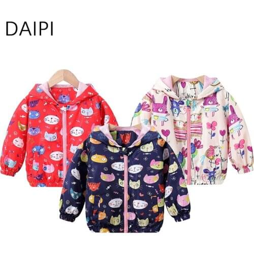 2021 New Kids Coat Candy Color Zipper Cartoon Pattern Polyester Children Clothes Summer Sun Protection Boy Coat Baby Girl Coat