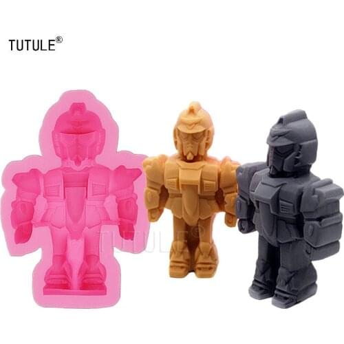Gadgets-3D-Robot Flexible Silicone Soap Cake Molds Pudding Cupcake Baking Tools Suppliessilicone for fondant polymer clay Molds