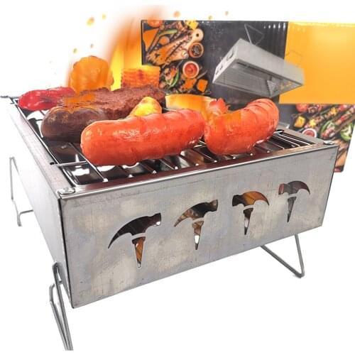 Barbecue Grill, Portable Folding Charcoal Barbecue Charcoal BBQ Grill
