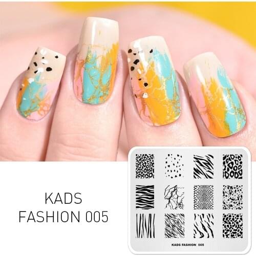 KADS 7 Designs Choice 1pc Fashion Ocean & Africa Style Design Template Stencil Beauty Tools Nail Art Image Stamp