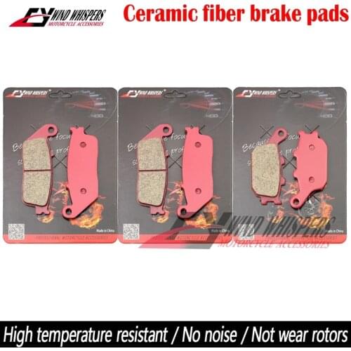 Ceramic Front Rear Brake Pads For Kawasaki EN 650 AFF Vulcan S 2015 KLE 650 KLE650 Versys Z 650 Z650 17-19 Z750 Z 750 ZR 07-11