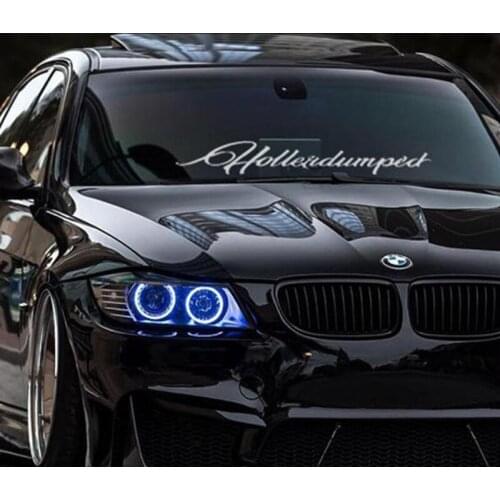 Black/Sliver Creative Fond Decal Daily Driven Waterproof Auto Car Front Window Windshield Decal reflective Sticker S072