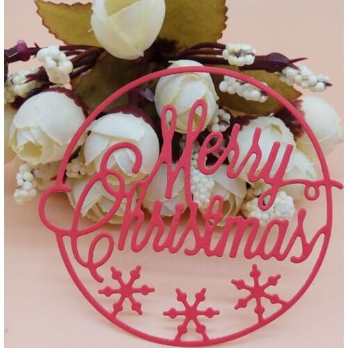 Round Circle Merry Christmas Snowflake New Cutting Dies Scrapbooking Dies Metal Embossing Stamps and die for Card Making DIY