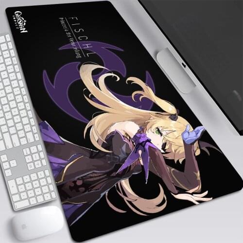 Genshin Impact Amber Desktop Mouse Pad Animation Game Non-slip Desk Mat Anti-static Rubber Seaming Computer Keyboard Desk Mat
