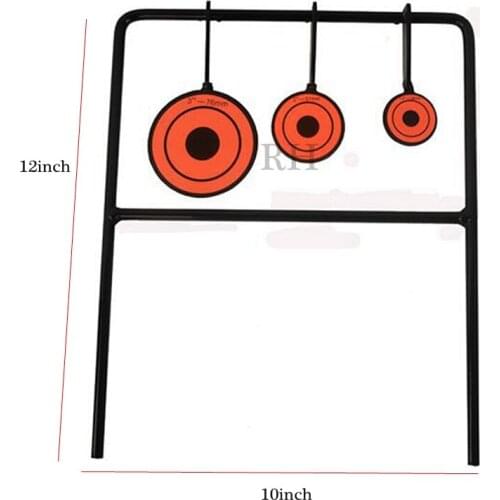 New Self Resetting 3 Targets Spinning Air Gun Shooting Metal Target with Ground Spikes Set For Practice/Playing Paintball