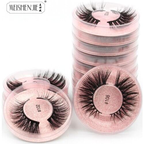 Wholesale eyelashes in bulk 4/10/50/100 PCS natural long false eyelashes fluffy wispy faux 3d mink lashes soft thick hand made