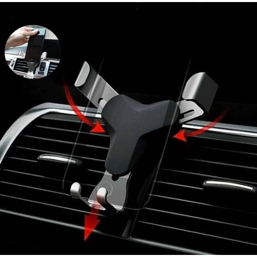 Car Cell Phone Holder Air Vent Mount Stand For Moible Phone Car Interior Bracket Accessories Black Universal