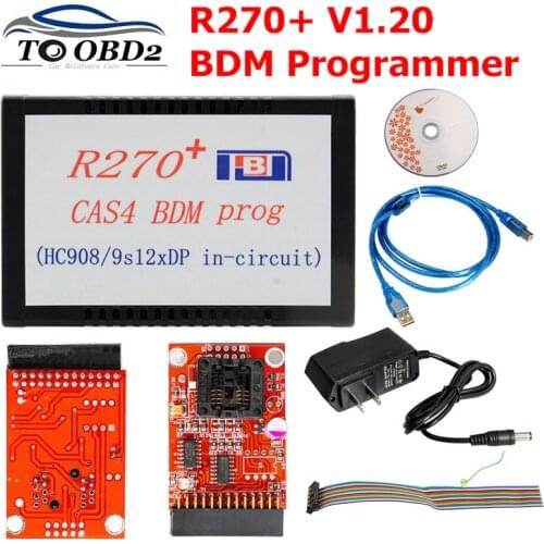 High quality R270+ V1.20 Auto CAS4 BDM Programmer R270 CAS4 BDM Programmer Professional for bmw key prog free shipping