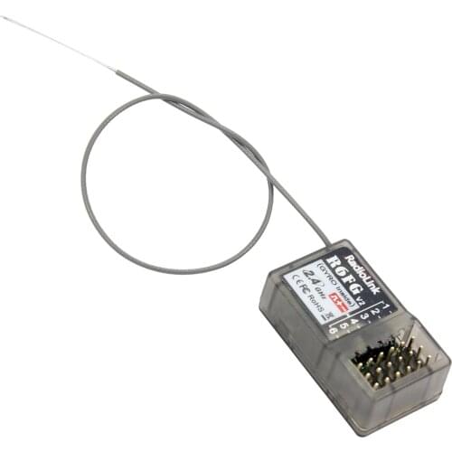 Radiolink V2 R6FG 2.4GHz 6 Channel FHSS Receiver Radio Control System Gyro Integrant For RC6GS RC4GS RC3S,RC4G T8FB Transmitter