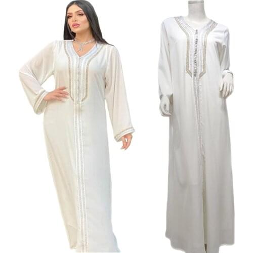 Ramadan Muslim Women Solid Color Long Dress 2 Pieces Islamic Clothing Arabic Abaya Maxi Robe Gown Jalabiya Dubai Turkish Kaftan
