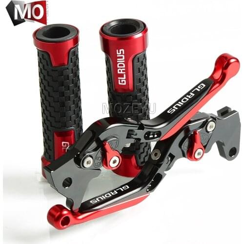 Motorcycle CNC Adjustable Folding Brake Clutch Levers Handlebar Hand Grips For Suzuki SFV650 SFV 650 GLADIUS 2009-2015 2014