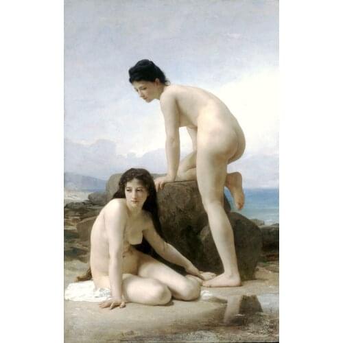 Handmade Oil painting reproduction The Two Bathers by William Bouguereau