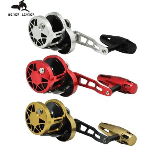 ORJD BT200 300 400 Deep Sea Reel Lever Drag Jig Fishing Pancing Reel Saltwater Drum Reels Baitcasting Big Trolling Wheel Fishing