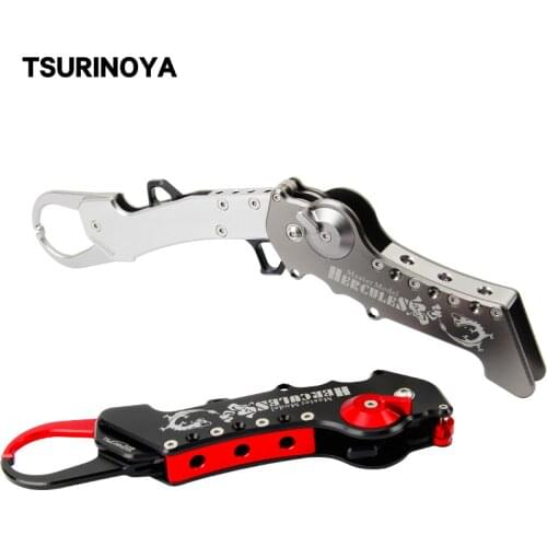 TSURINOYA HERCULES Aluminum Alloy Fishing Gripper Foldable Clamp Fish Grabber Tool Compact Fish Controller Fishing Plier