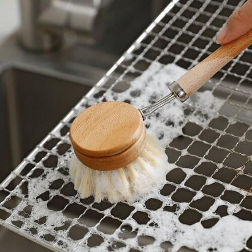 Kitchen Cleaning Brush Tool Clean Wash Brush Bamboo Dish Washing Brush Pan Pot Cleaner Kitchen Brush For Dishes Cleaning Tools