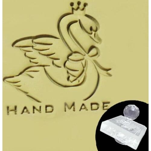 Swan Dove Animal Pattern Stamp Home Cleaning Natural Seal Acrylic Transparent Imprint Soap Stamp For Handmade Making Chapters