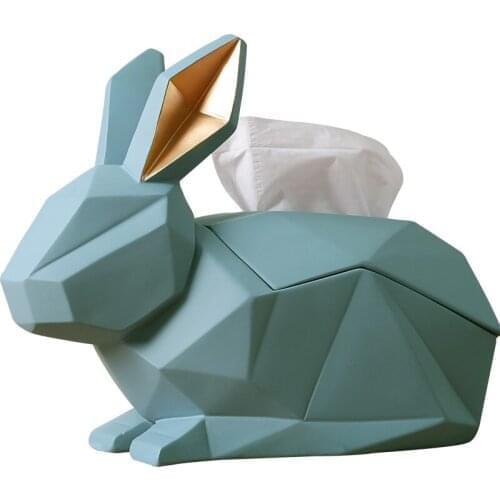 Nordic Geometric Rabbit Fawn Tissue Box Table Ornaments Modern Living Room Decoration Desktop Whale Napkin Storage Boxes