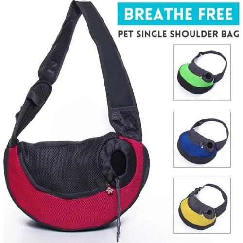 Dog Carrier Bags Travel Widened Shoulder Harness Cat Dogs Single Shoulder Bag Comfort Mesh Puppy Handbag Cats Outdoor Tote Pouch