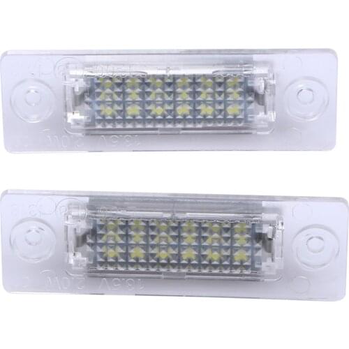2pcs LED Number License Plate Light Rear Lamp 18-LED For VW Caddy Transporter Passat Car License Plate Lights Car Styling