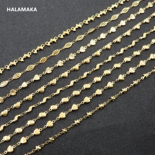 50cm Gold-color Women Chain, Gold-color Ladies Necklace, Fashion Stainless Steel Jewelry Findings