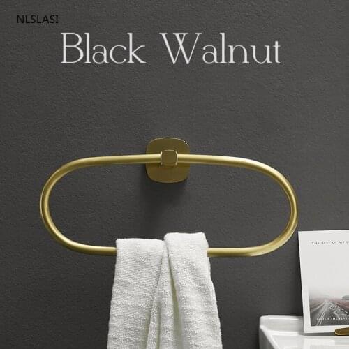 Golden Ring Space Aluminum Without Perforation Home Bathroom Accessories Towel Bar Towel Rack Towel Rail Holder Wall Mounted