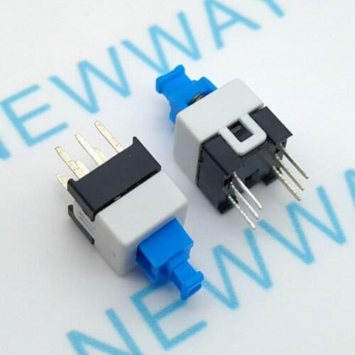 20Pcs/Lot 7 * 7Mm Latching Switch Self Lock On/Off Button Switch Double Row Self-Locking 6 Feet
