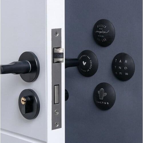 4Pcs/Lot Door Handle Door Lock Decorative Furniture Crash Pad Wall Tile Anti-collision Block Silicone Bumper Rubber