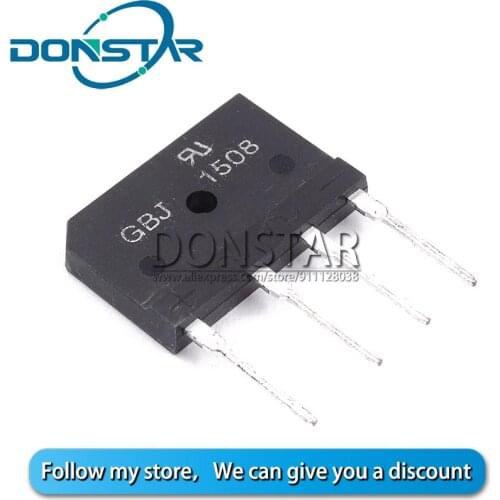 5pcs/lot GBJ1508 15A 800V bridge rectifier ZIP-4 new and original IC