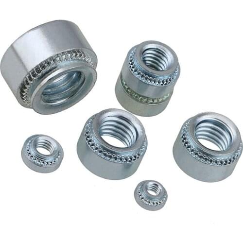 50PCS M2 M2.5 M3 M4 M5 M6 M8 M10 Nuts Blue Zinc Self-Clinching Inserting Press Rivet Nut Slab Thickness 0.8/1.0/1.2/1.4/2.3mm