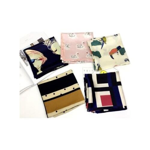 70*70cm New Korean Small Square Scarf Variety Fashion All-match Bank Professional Scarf Scarf Women