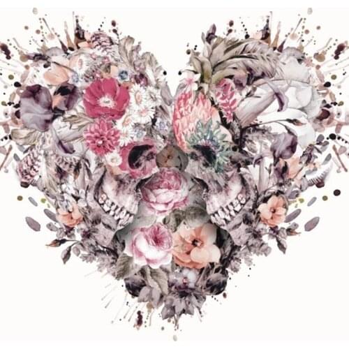 DIY 5D Diamond Painting Skull Halloween Flower Round Full Drill Mosaic Embroidery Cross Stitch Rhinestone Art Home Decor Gift