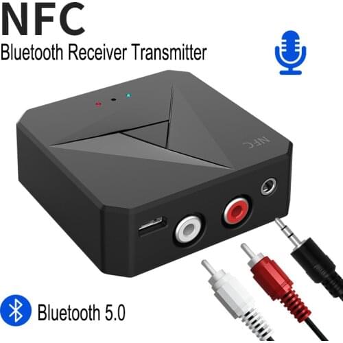 Bluetooth 5.0 Audio Receiver Transmitter 2 IN 1 RCA 3.5MM 3.5 AUX Jack USB Music Stereo Wireless Adapters For Car TV MP3 PC