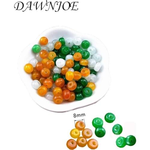 8x5x1mm Natural Jade Emerald Spacer Beads DIY Making supplies Bracelet Bead Chain Charming supplies Jewelry Finding