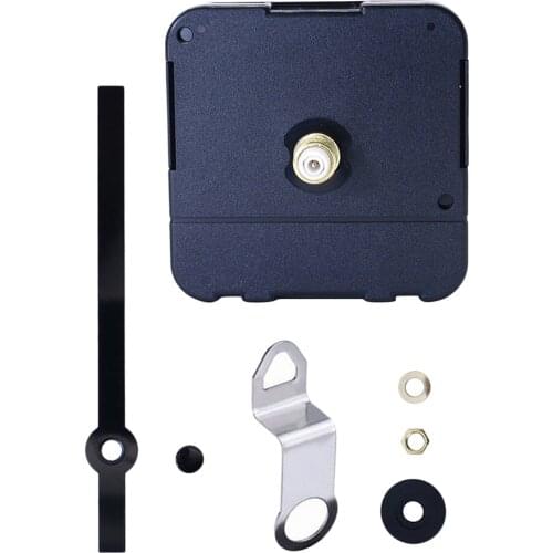 Black Long Shaft Quartz Clock Movement DIY Clock Repair Kit, Quartz Controlled