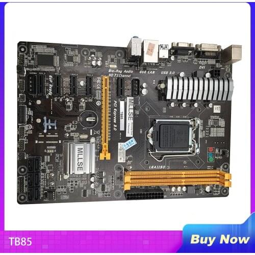For Biostar TB85 Professional Mining Motherboard 6GPU 6PCI-E B85 LGA 1150 DDR3 16GB SATA3 USB2.0 USB3.0