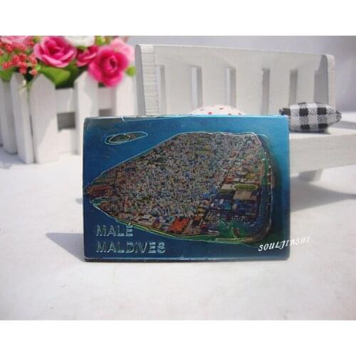Maldives Travel Souvenir Creative Gift Male Landscape Fridge Magnet Message Post Mediterranean Style
