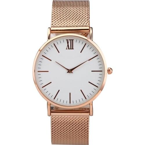 Elegant Thin Case Watch Japan Quartz Movement Two Hands