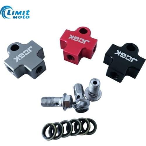 Motorcycle Hydraulic Brake Hose Pipe Connector Tee Coupling For Motorcycle modification Three-way tubing bracket Adapter