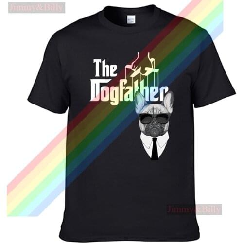 Dogfather French Bulldog Cool Summer Print T Shirt Clothes Popular Shirt Cotton Tees Amazing Short Sleeve Unique Unisex Tops