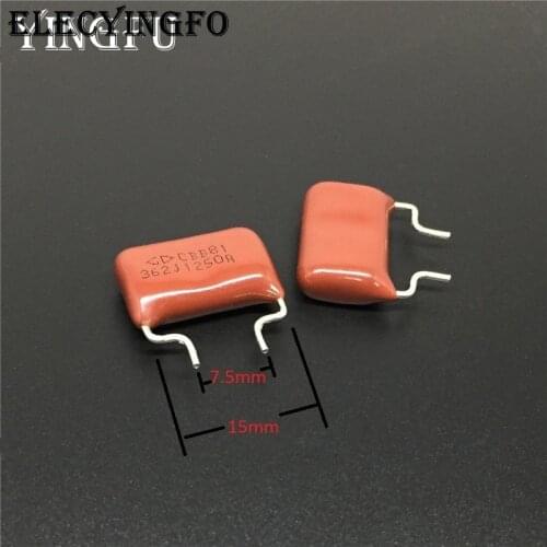 20Pcs/Lot CBB capacitor 362 1250V 362J 1.25KV 3600pF 3.6nF P7.5 CBB81 Metallized Polypropylene Film Capacitor