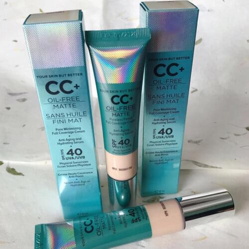 It Cosmetics it your skin but better CC+ oil-free matte sans huile fini mat pore minimizing full coverage cream 32ml free ship