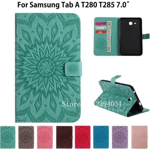 Fashion Case Cover For Samsung Galaxy Tab A A6 7.0 2016 T280 T285 SM-T285 7.0" Case Smart Cover Funda Tablet leather Stand Shell