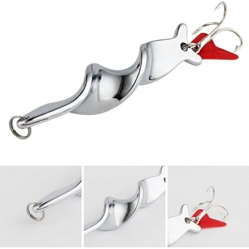 2021 New 10g 14g 21g 28g Rotating Metal Spinner Spoon Fishing Lure Hard Baits for Trout Pike Pesca Peche Treble Hook Tackle