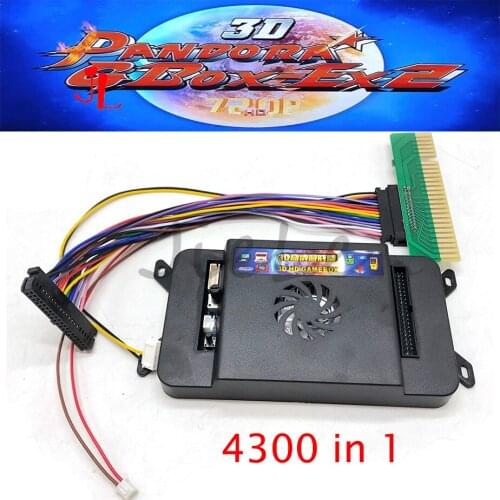 New 3D Pandora GBOX-EX2 4300 In 1 Box Arcade Game Board Cartridge Family PCB 720P VGA Support USB Gamepad Jamma Conversion Set